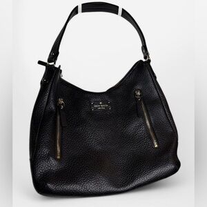 Kate Spade Black Hobo Bag with Gold Hardware